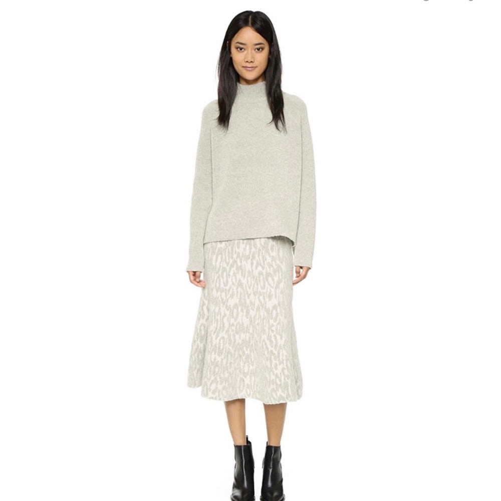 Theory Gray Midi Skirt
